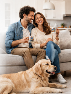 Couple planning their next home